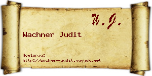Wachner Judit névjegykártya